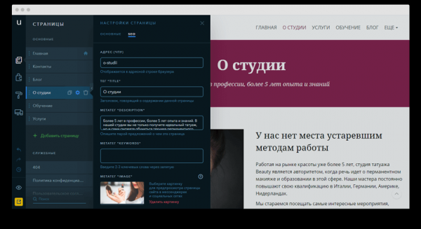 SEO-продвижение сайтов на uKit